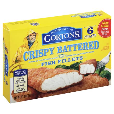 How many protein are in crispy battered fish fillets - calories, carbs, nutrition