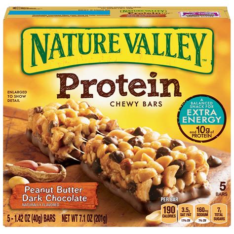 How many protein are in crunchy granola bar (dark chocolate peanut butter) - calories, carbs, nutrition