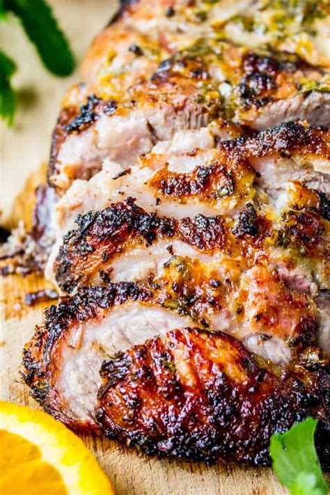 How many protein are in cuban mojo roasted pork loin - calories, carbs, nutrition