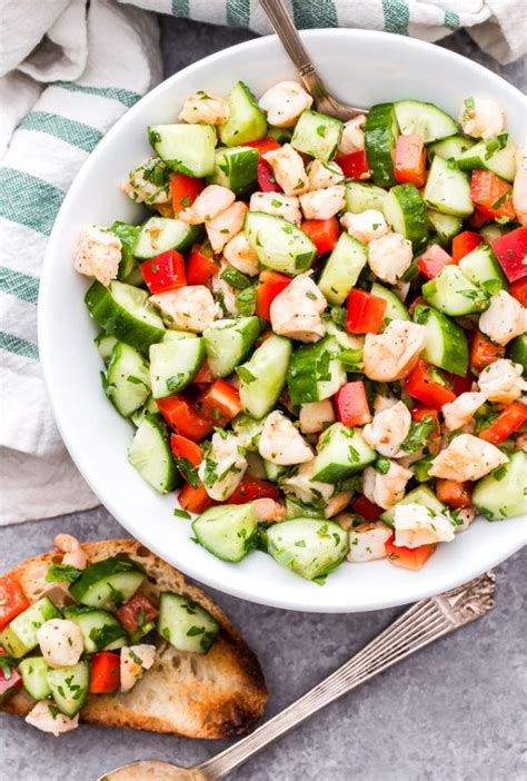 How many protein are in cucumber dressed seafood salad - calories, carbs, nutrition