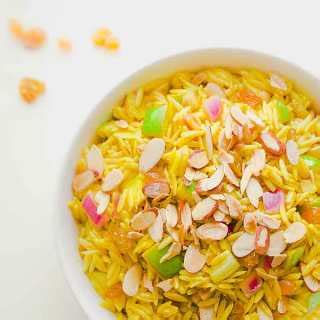 How many protein are in curried apple orzo - calories, carbs, nutrition