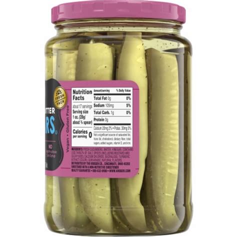 How many protein are in curry ninja pickles (spears) - calories, carbs, nutrition