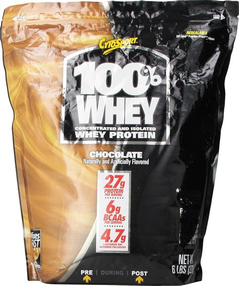 How many protein are in cytosport 100% whey chocolate protein powder - calories, carbs, nutrition