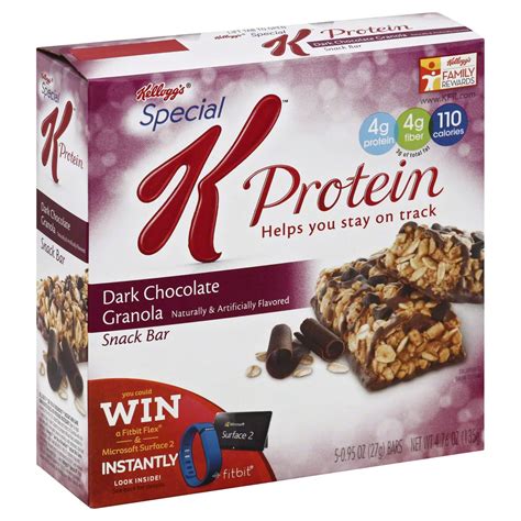 How many protein are in dark chocolate granola bar - calories, carbs, nutrition