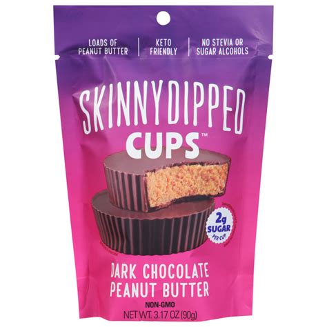 How many protein are in dark chocolate pb cups - calories, carbs, nutrition