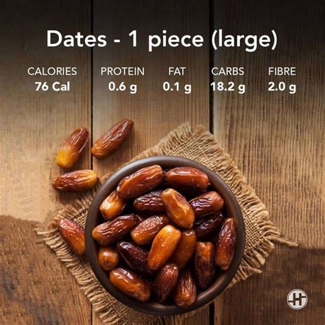 How many protein are in date bars - calories, carbs, nutrition