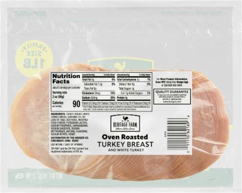 How many protein are in deli style oven roasted turkey breast - calories, carbs, nutrition