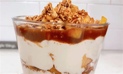 How many protein are in dessert parfait 9 oz apple cinnamon raisin - calories, carbs, nutrition