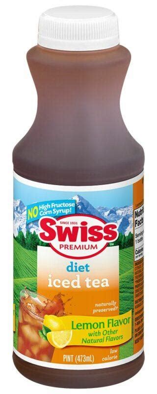 How many protein are in diet iced tea lemon (1 can) - calories, carbs, nutrition