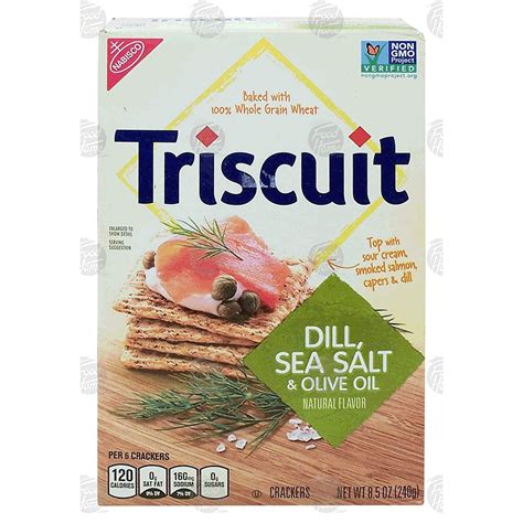 How many protein are in dill sea salt olive oil crackers - calories, carbs, nutrition