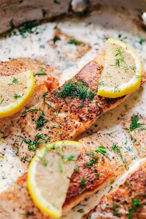 How many protein are in dill seared salmon - calories, carbs, nutrition