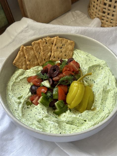 How many protein are in dip creamy mediterranean 1 oz - calories, carbs, nutrition