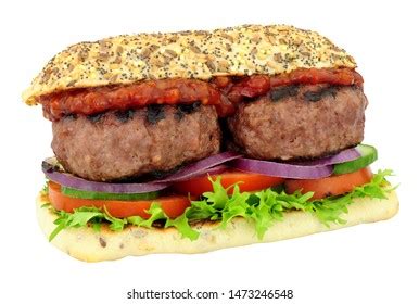 How many protein are in double beefburger salad bap - calories, carbs, nutrition