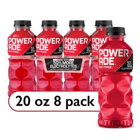 How many protein are in drink fruit punch powerade 20 oz - calories, carbs, nutrition