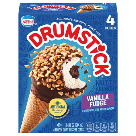 How many protein are in drumstick - vanilla fudge - calories, carbs, nutrition