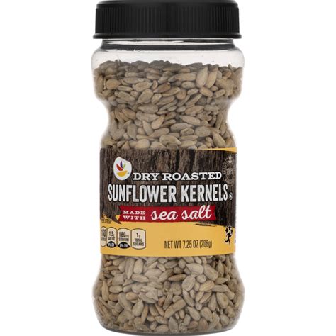 How many protein are in dry roasted sunflower kernels - calories, carbs, nutrition