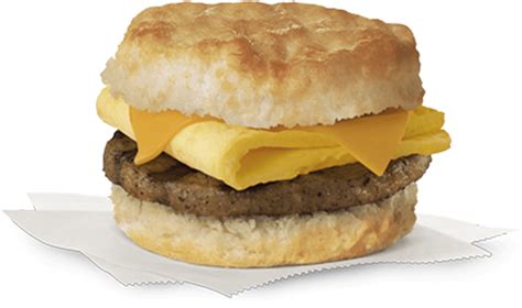 How many protein are in egg, sausage cheese on biscuit - calories, carbs, nutrition