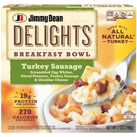 How many protein are in egg white turkey sausage breakfast bowl - calories, carbs, nutrition