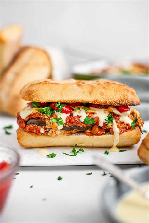 How many protein are in eggplant parmesan sandwich - calories, carbs, nutrition