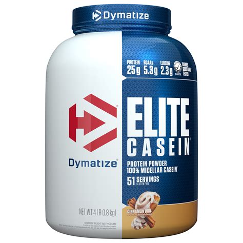 How many protein are in elite casein - cinnamon bun - calories, carbs, nutrition