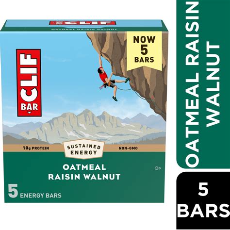 How many protein are in energy bar - oatmeal raisin walnut - calories, carbs, nutrition