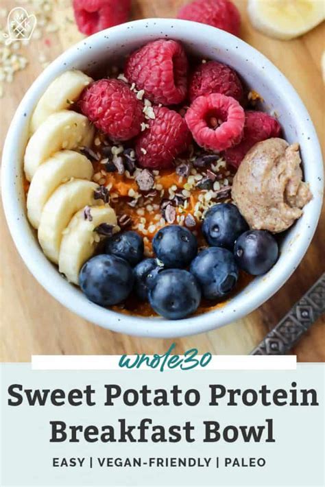 How many protein are in f2f sweet potato bowl - calories, carbs, nutrition