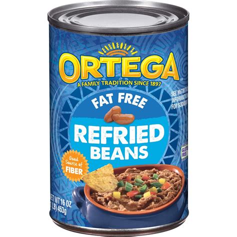 How many protein are in fat free refried beans - calories, carbs, nutrition