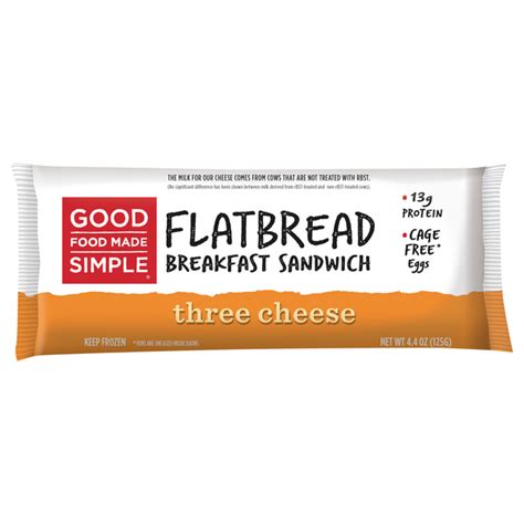 How many protein are in flat bread breakfast sandwich - calories, carbs, nutrition