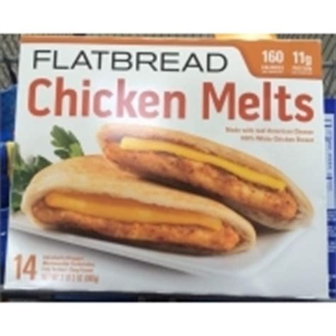 How many protein are in flatbread. chicken melts - calories, carbs, nutrition