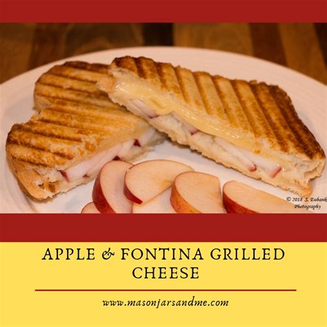 How many protein are in fontina apple grilled cheese with soup - calories, carbs, nutrition