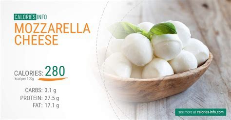 How many protein are in fresh mozzarella - calories, carbs, nutrition
