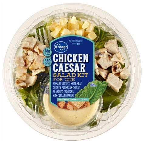 How many protein are in fresh selection chicken caesar salad kit - calories, carbs, nutrition