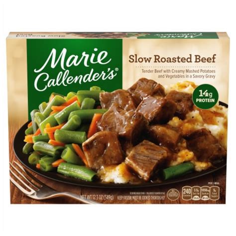 How many protein are in frozen entrees - savory beef with cheesy broccoli - calories, carbs, nutrition