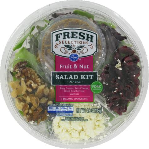 How many protein are in fruit and nut salad kit - calories, carbs, nutrition