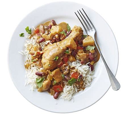 How many protein are in fruity caribbean curry with rice - calories, carbs, nutrition