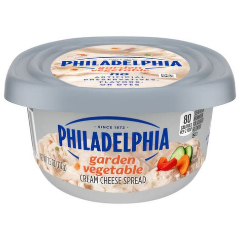 How many protein are in garden vegetable cream cheese - calories, carbs, nutrition