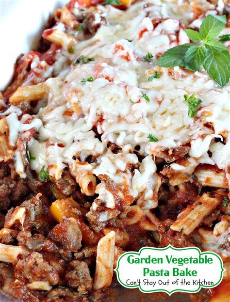 How many protein are in garden vegetable pasta bake - calories, carbs, nutrition