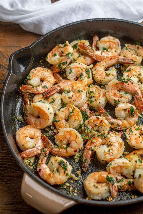 How many protein are in garlic herb shrimp - calories, carbs, nutrition
