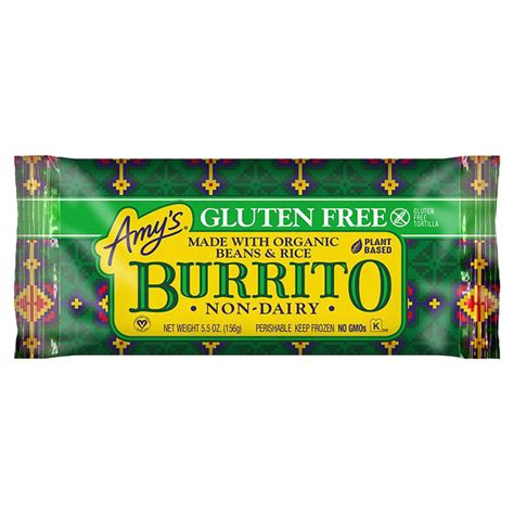 How many protein are in gluten free non-dairy burrito - calories, carbs, nutrition