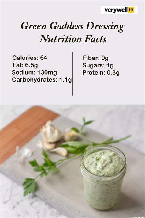 How many protein are in goddess dressing - calories, carbs, nutrition