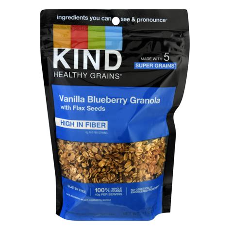 How many protein are in granola vanilla blueberry - calories, carbs, nutrition