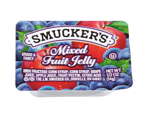 How many protein are in grape jelly, smuckers, 1/2 oz - calories, carbs, nutrition