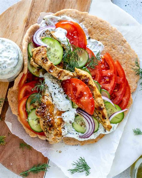 How many protein are in greek festival grilled chicken gyro - calories, carbs, nutrition