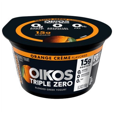 How many protein are in greek yogurt - orange cream - calories, carbs, nutrition