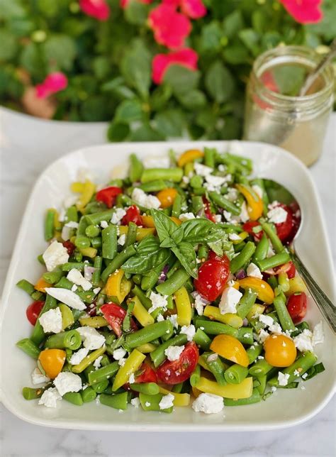 How many protein are in green bean tomato and feta salad - calories, carbs, nutrition
