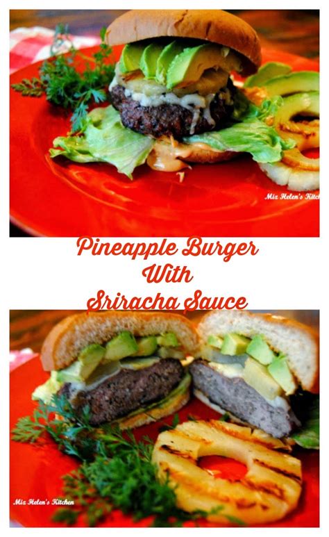 How many protein are in grill burger sriracha pineapple - calories, carbs, nutrition