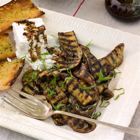 How many protein are in grilled balsamic eggplant with feta - calories, carbs, nutrition