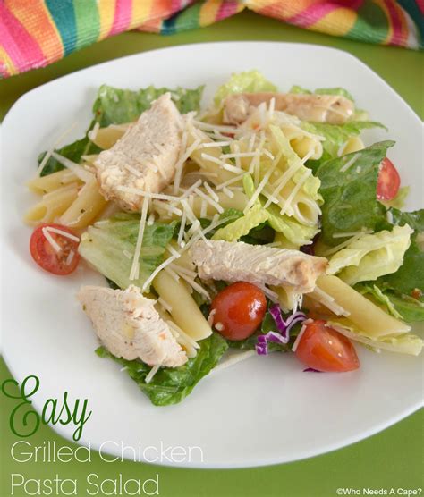 How many protein are in grilled chicken pasta salad - calories, carbs, nutrition