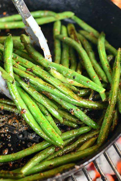 How many protein are in grilled green beans - calories, carbs, nutrition