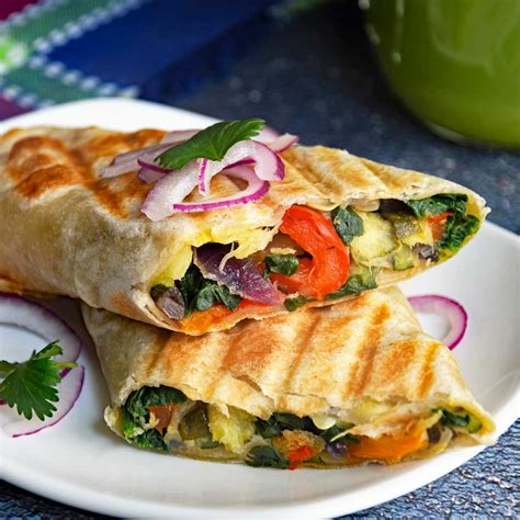 How many protein are in grilled vegan vegetable wrap - calories, carbs, nutrition